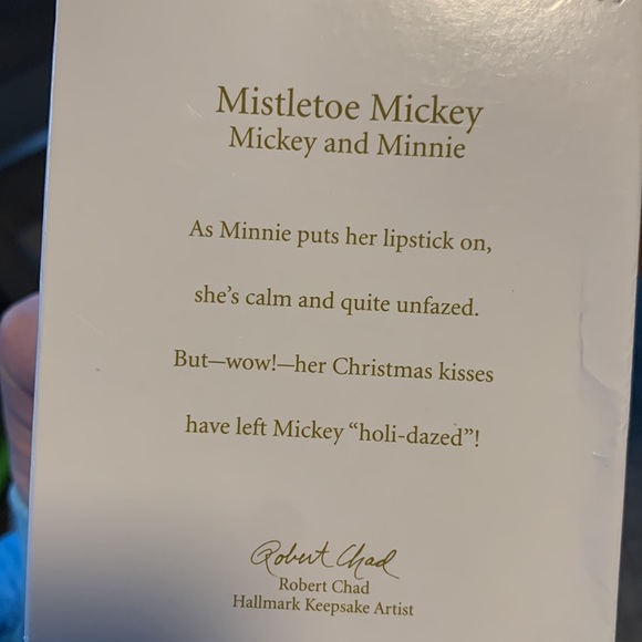 Hallmark Keepsake Ornament - Mistletoe Mickey - Picture 5 of 5